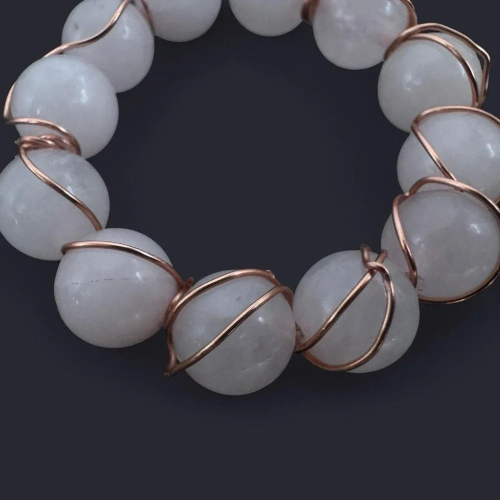 Rose Quartz Wire Wrapped Pendant Necklace